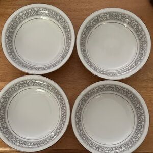 Elegant Gray and White Dinner Plates